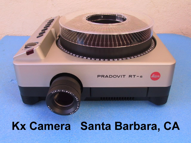 Leica Pradovit RT-s RTs Slide Projector 70-120mm/2.8 Vario - Elmarit Lens Slide Projector - KX Camera Kodak Slide Projectors Since 1980 - 1732-1/2 Grand Ave. Santa Barbara, CA 93103 805-963-5625 